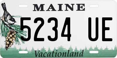 ME license plate 5234UE