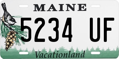 ME license plate 5234UF