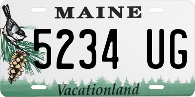 ME license plate 5234UG