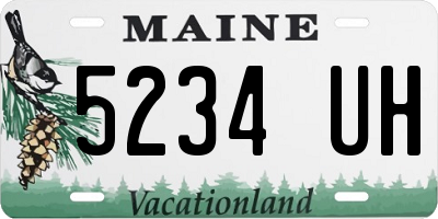 ME license plate 5234UH