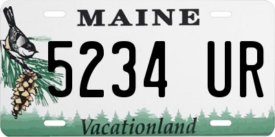 ME license plate 5234UR