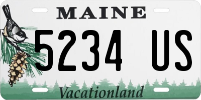ME license plate 5234US