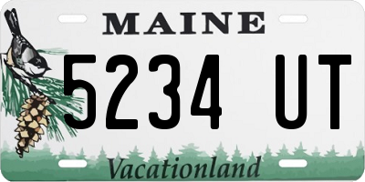 ME license plate 5234UT