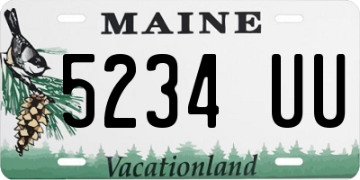 ME license plate 5234UU