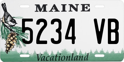 ME license plate 5234VB