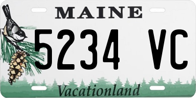 ME license plate 5234VC