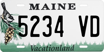 ME license plate 5234VD