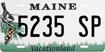 ME license plate 5235SP