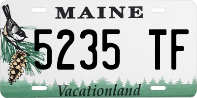 ME license plate 5235TF