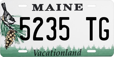 ME license plate 5235TG