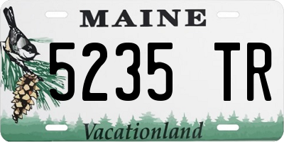 ME license plate 5235TR