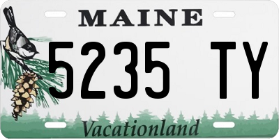 ME license plate 5235TY