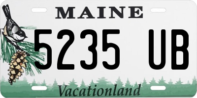 ME license plate 5235UB