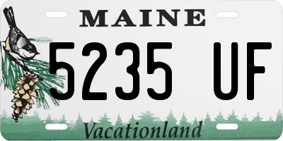 ME license plate 5235UF