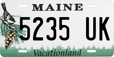 ME license plate 5235UK