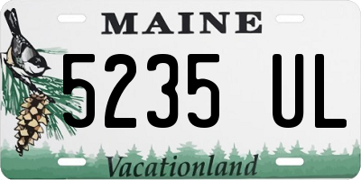 ME license plate 5235UL