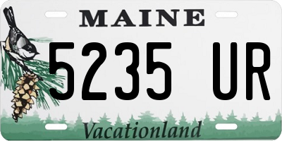 ME license plate 5235UR