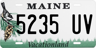 ME license plate 5235UV