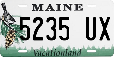 ME license plate 5235UX