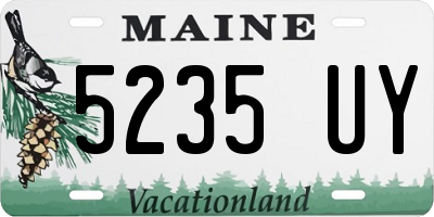 ME license plate 5235UY