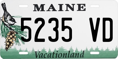 ME license plate 5235VD