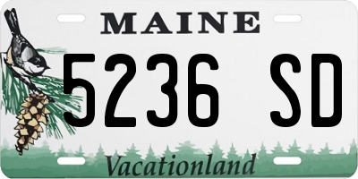 ME license plate 5236SD