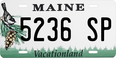 ME license plate 5236SP