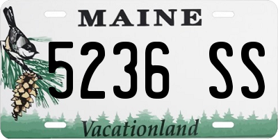 ME license plate 5236SS