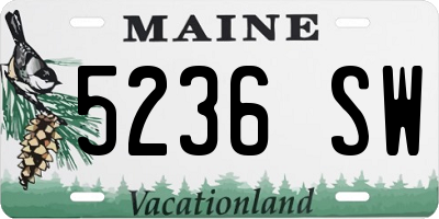 ME license plate 5236SW