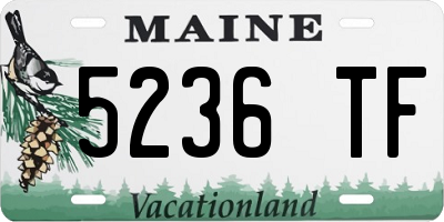 ME license plate 5236TF