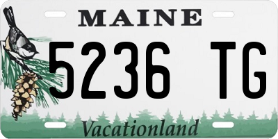ME license plate 5236TG