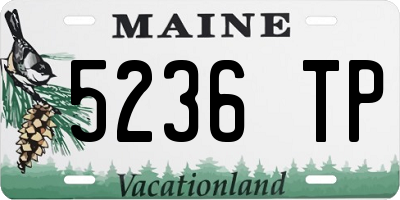 ME license plate 5236TP