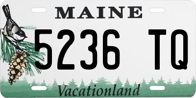 ME license plate 5236TQ
