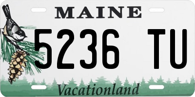 ME license plate 5236TU
