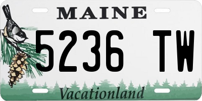 ME license plate 5236TW