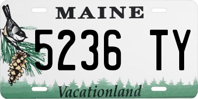 ME license plate 5236TY