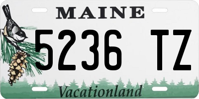 ME license plate 5236TZ