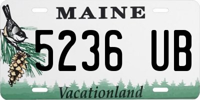 ME license plate 5236UB