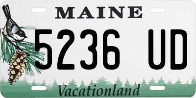 ME license plate 5236UD
