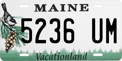 ME license plate 5236UM