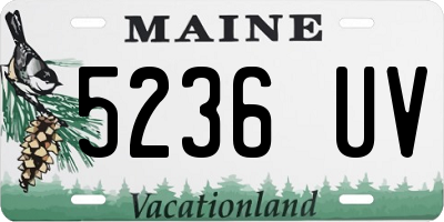 ME license plate 5236UV