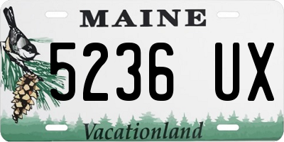 ME license plate 5236UX