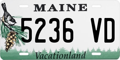 ME license plate 5236VD