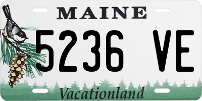 ME license plate 5236VE