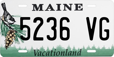 ME license plate 5236VG