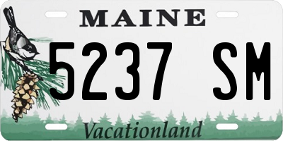 ME license plate 5237SM