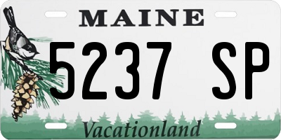 ME license plate 5237SP