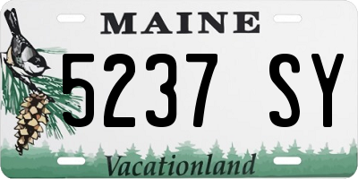 ME license plate 5237SY