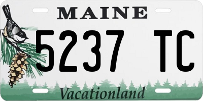 ME license plate 5237TC