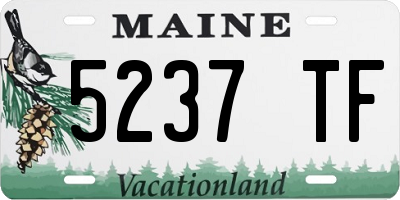 ME license plate 5237TF